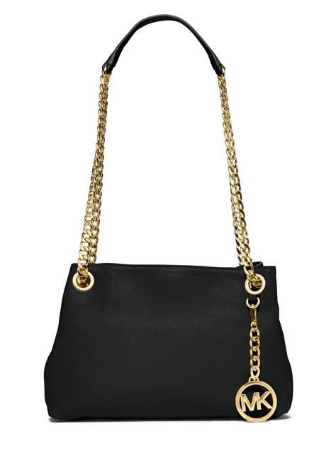 michael kors black purse with chain strap